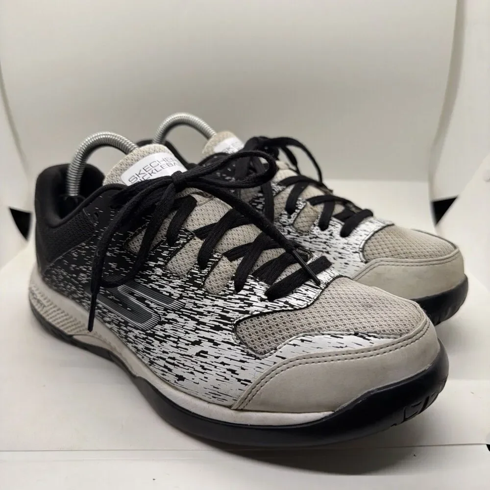 Skechers Pickleball Arch Fit White Black Men's Sz 8 Athletic Shoes Arch Support